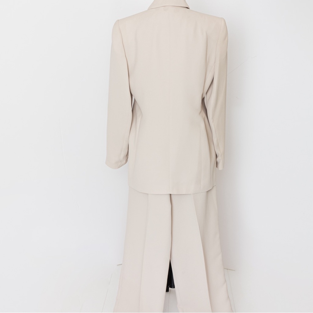 Vintage 90s pantsuit minimalist monochromatic khaki Worthington 10 - Picture 10 of 16